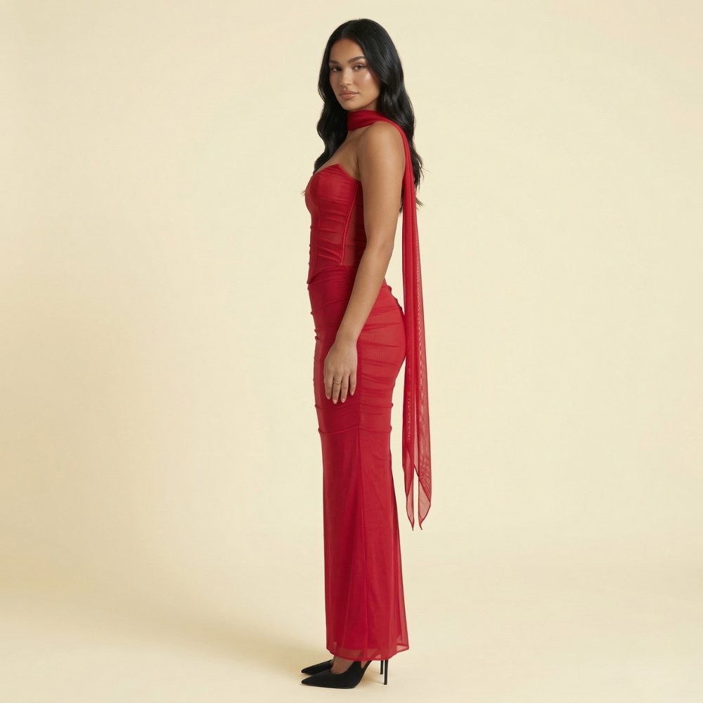 Rosalind Ruched Maxi Dress