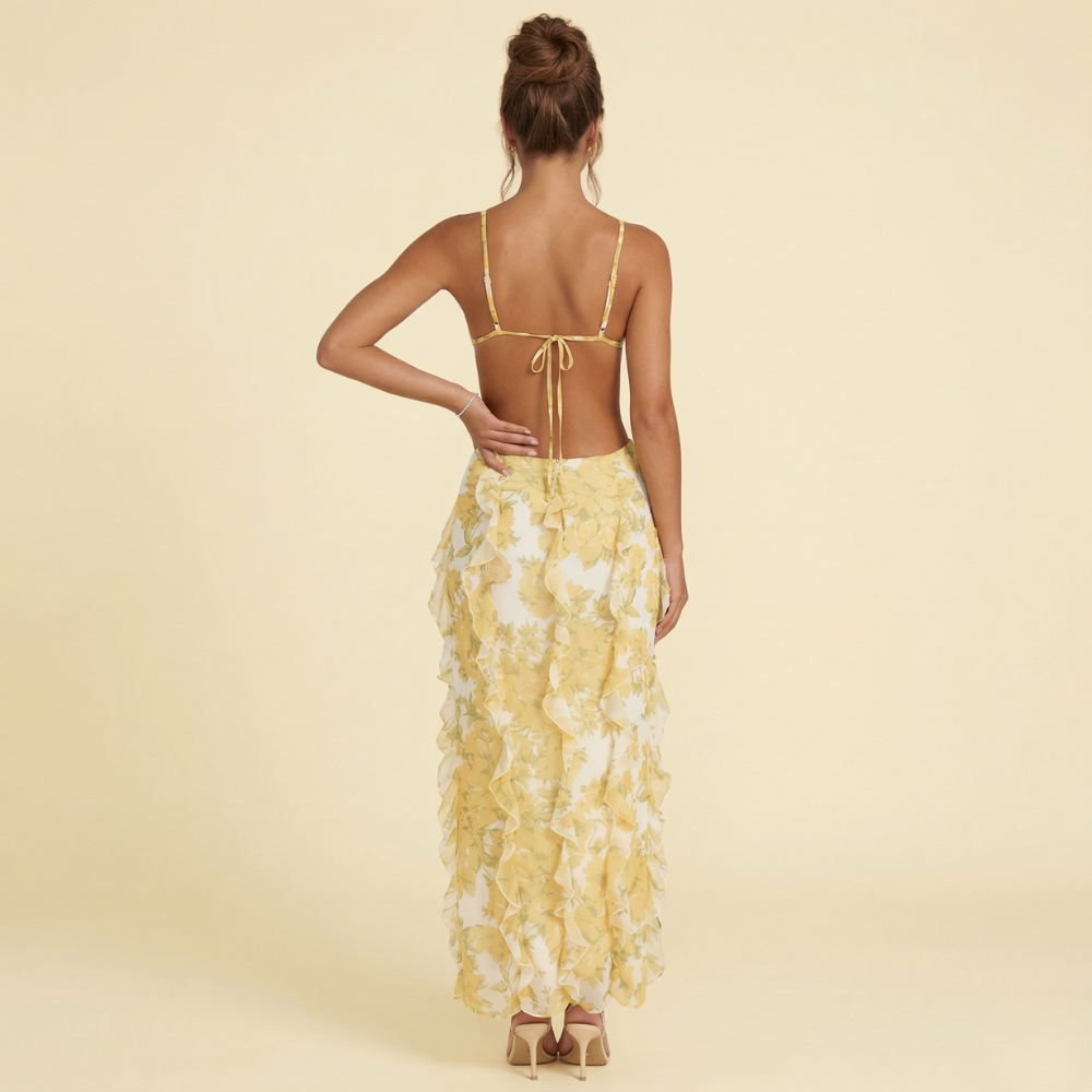 Mabel Ruffle Maxi Dress