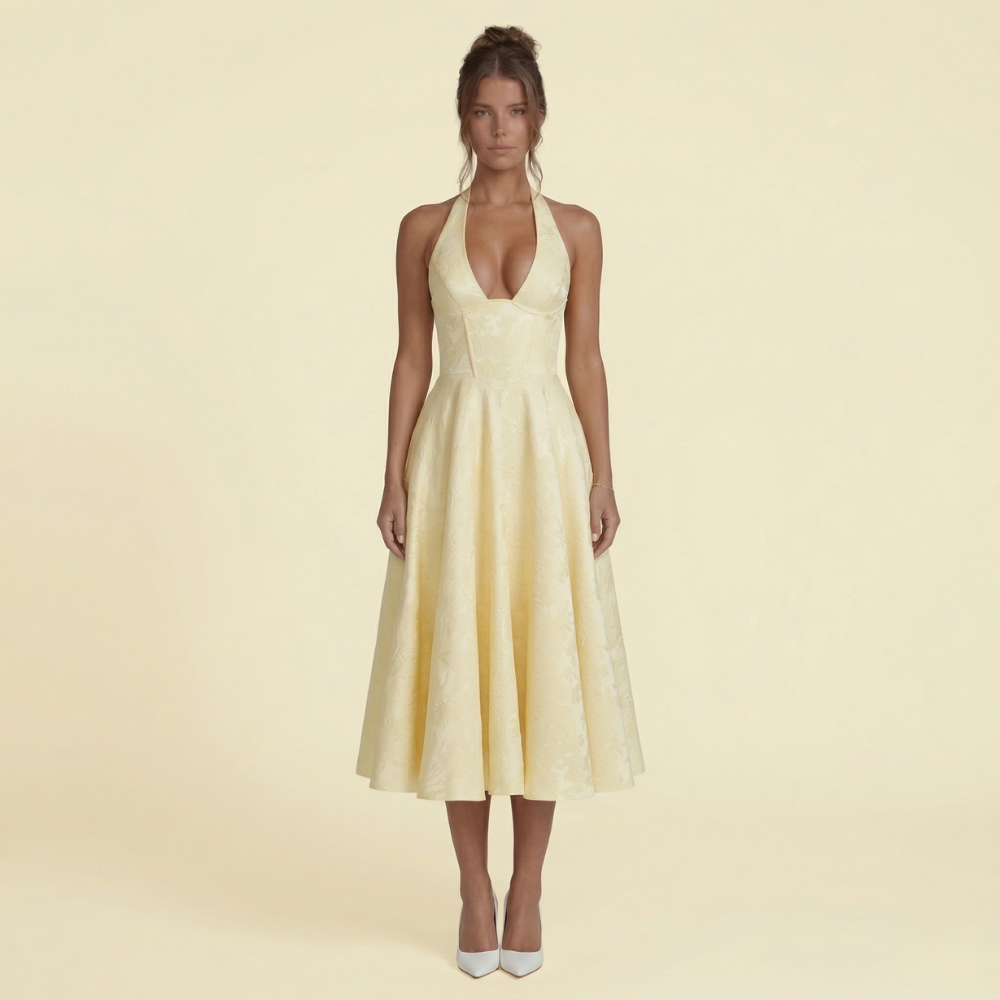 Mirabelle Halter Midi Dress