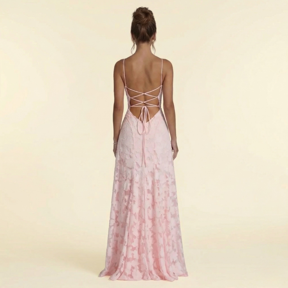 Marielle Lace-Up Maxi Dress