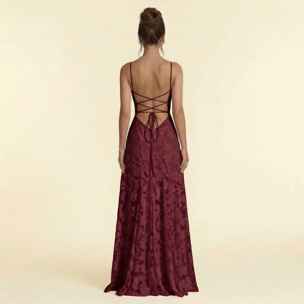 Marielle Lace-Up Maxi Dress