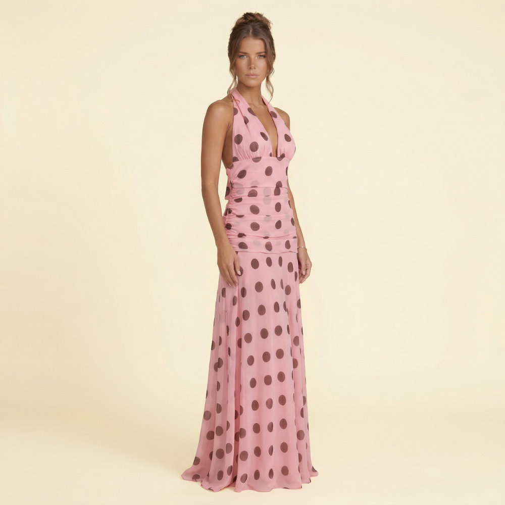 Daisy Polka Maxi Dress