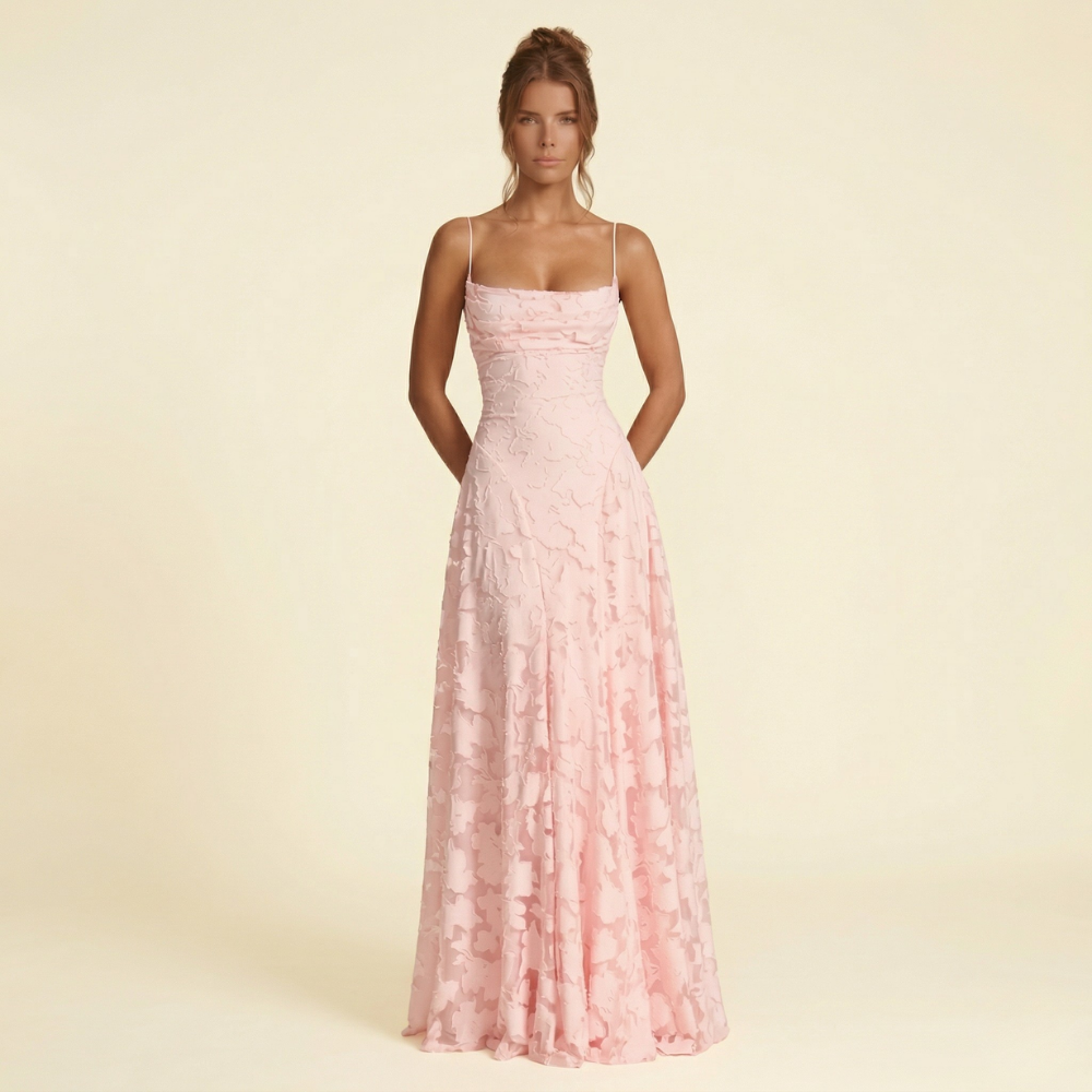 Marielle Lace-Up Maxi Dress