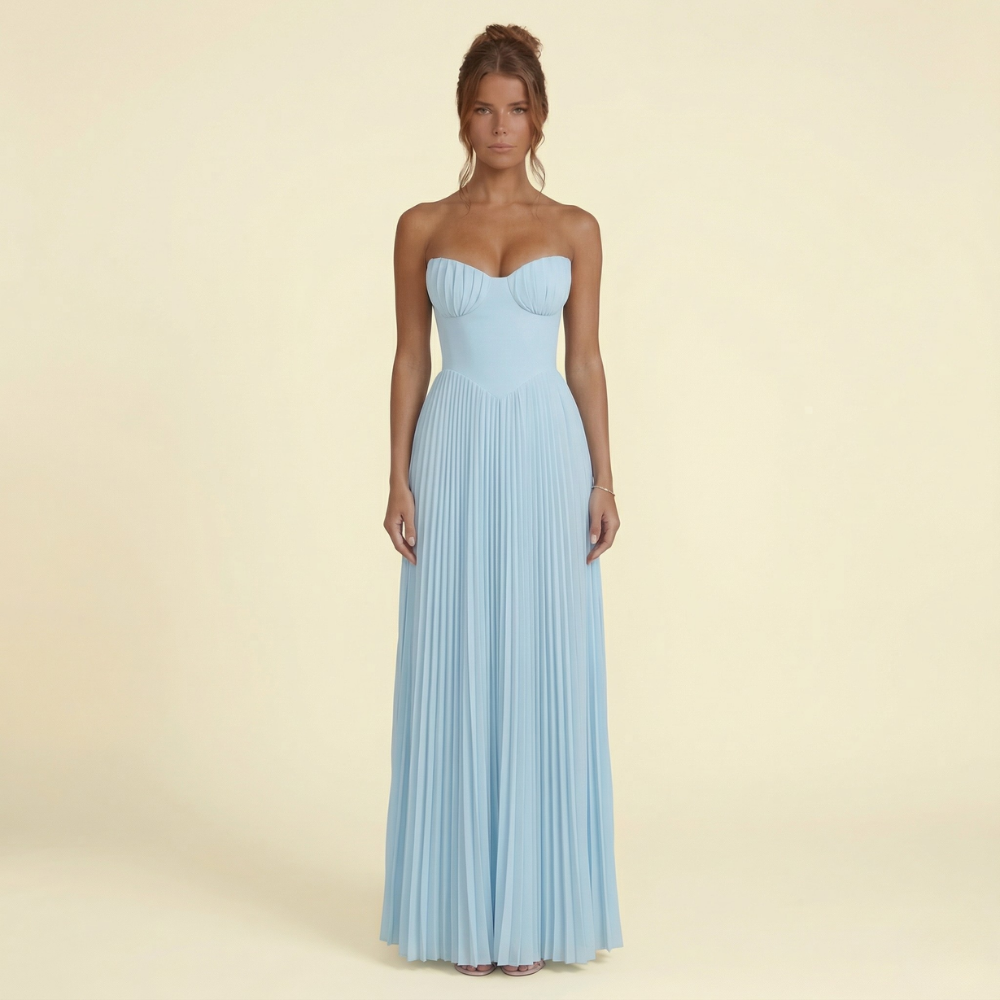 Colette Pleated Maxi Dress