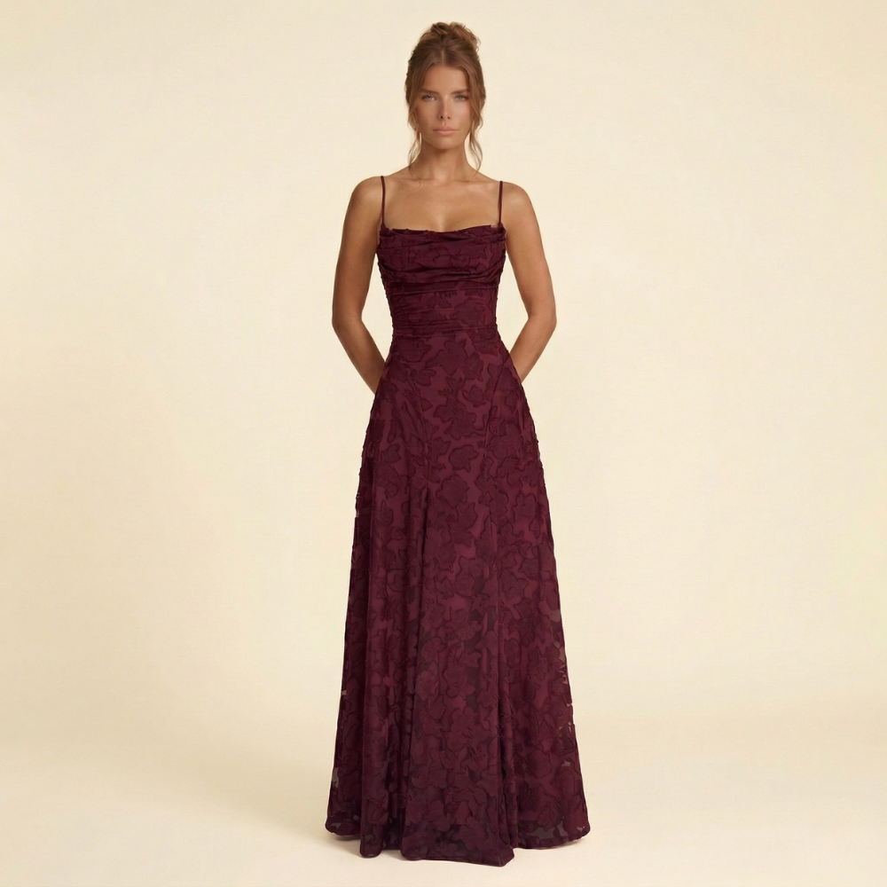 Marielle Lace-Up Maxi Dress