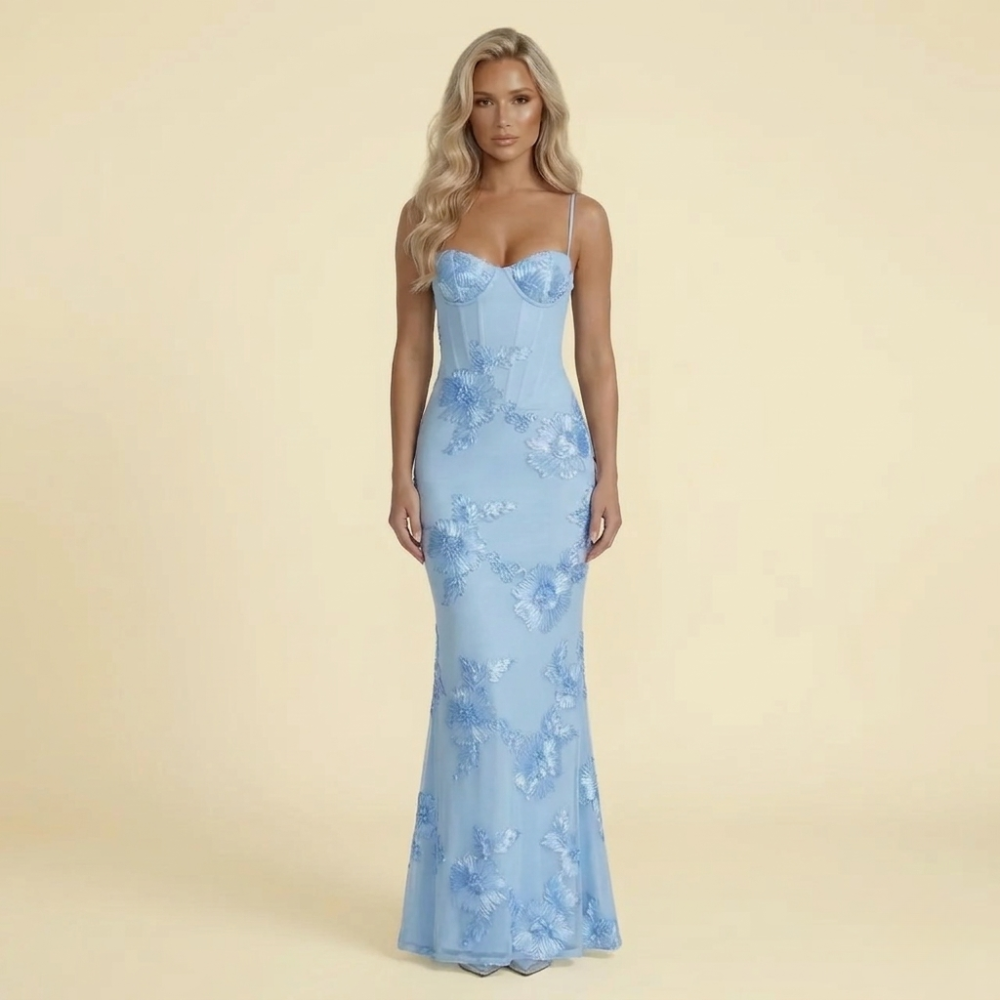 Celestina Embroidered Maxi Dress