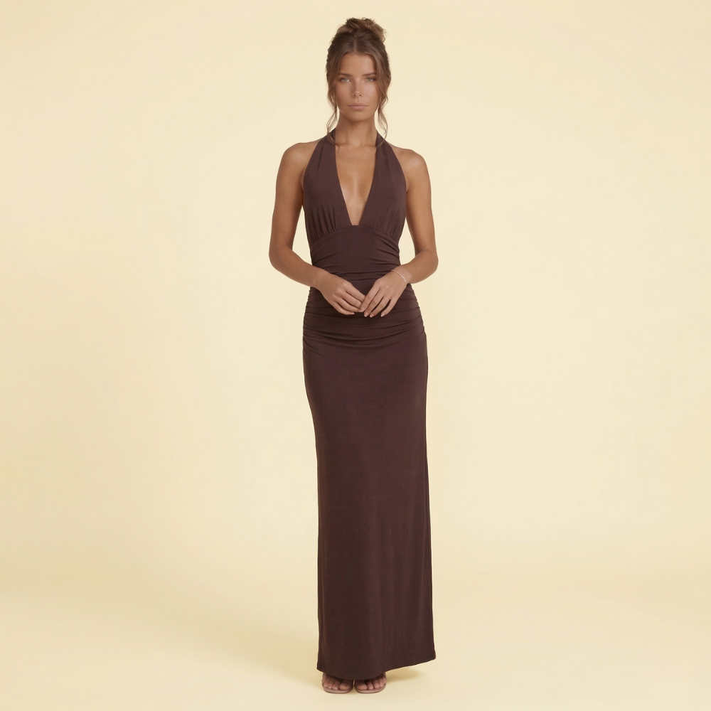 Anika Ruched Maxi Dress