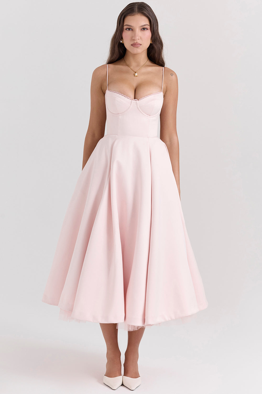 Aurelia Satin Midi Dress