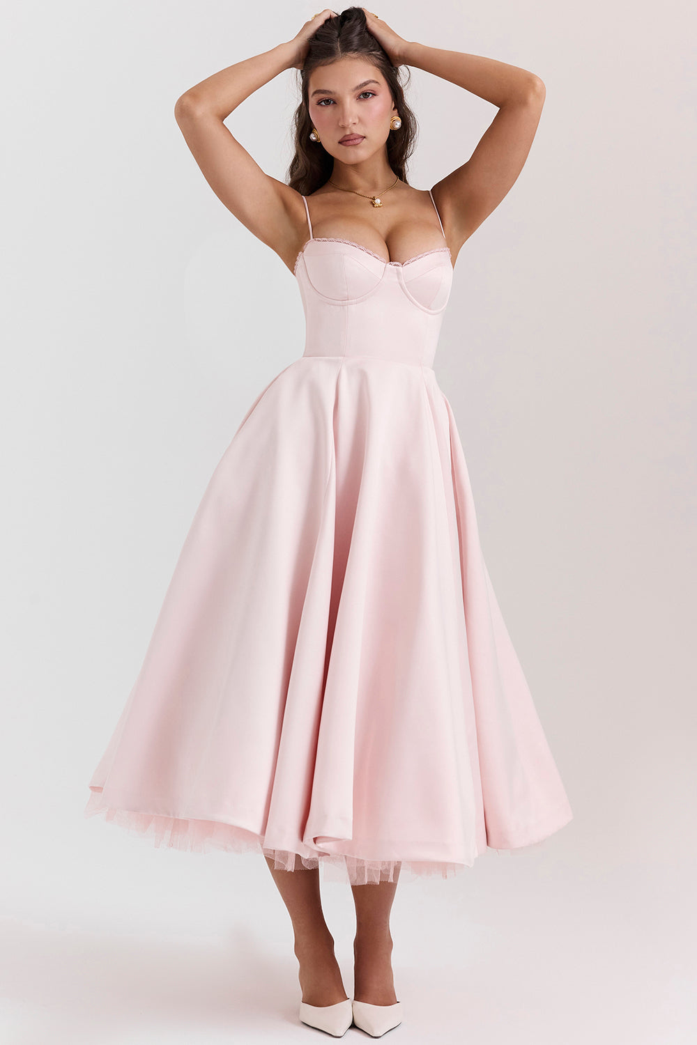 Aurelia Satin Midi Dress
